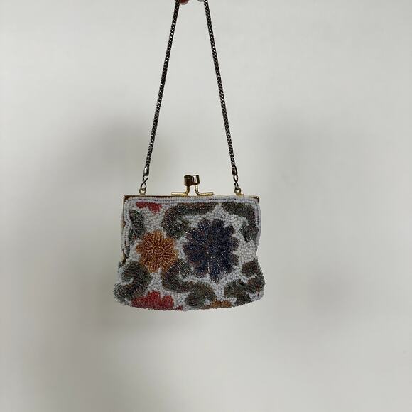 Vintage Micro Beaded Bag Clutch Styled By Laura U.S.A - Picture 5 of 12